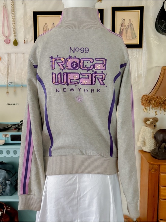 Rocawear Jackets & Blazers - Vintage Y2K sporty casual hip hop girly grey purple zip up jacket